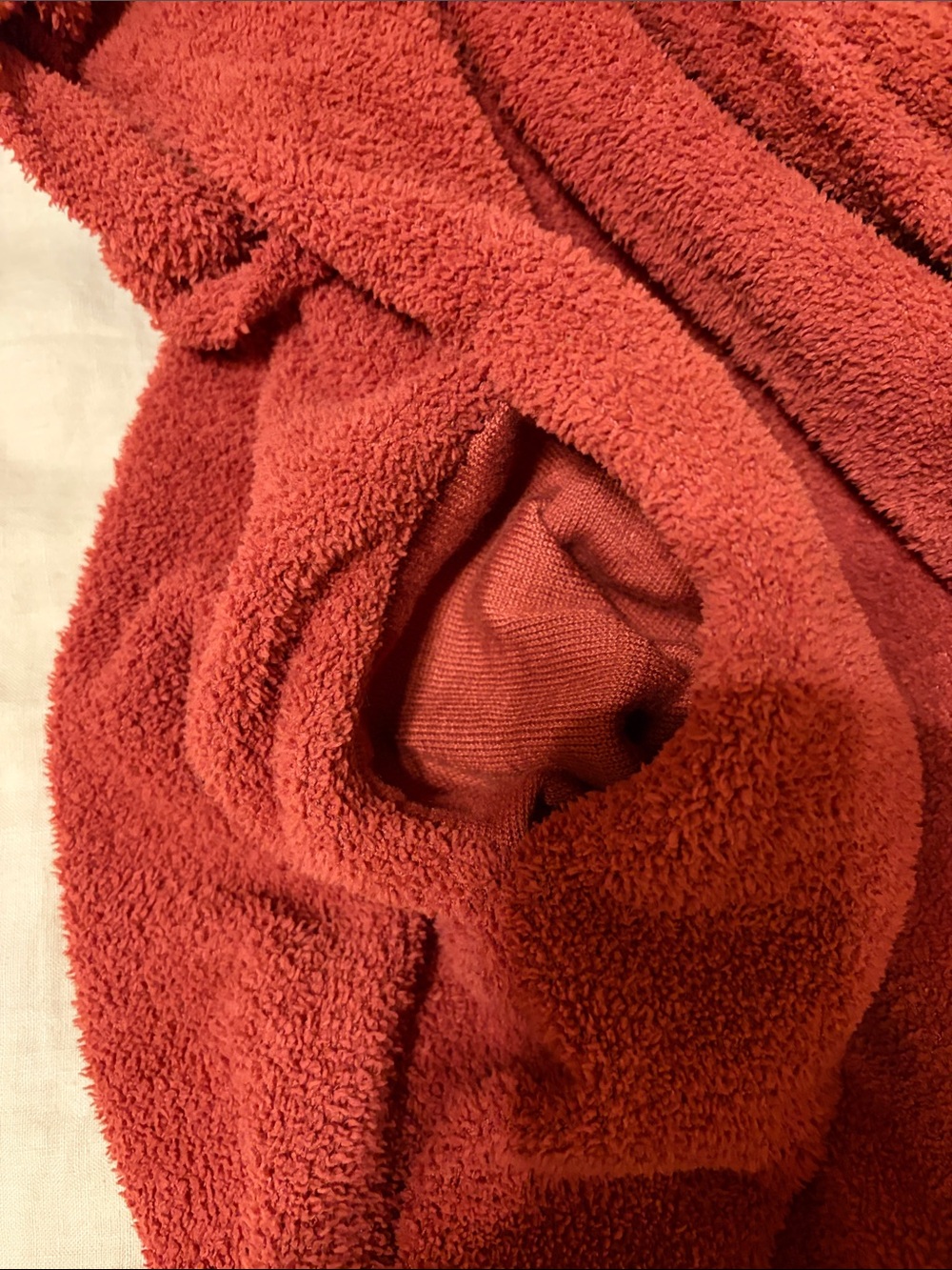 UGG Women's Long Open-Front Robe in Rust - Picture 3 of 8